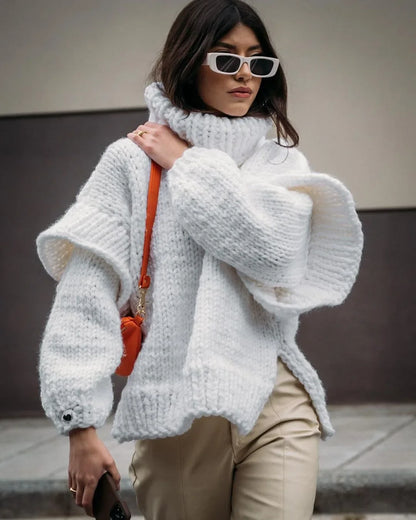 SnugCharm Oversized Winter Knit Sweater