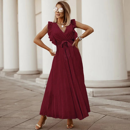 Graceflow Ruffled Chiffon Maxi