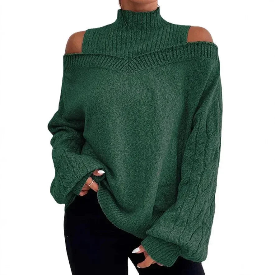 Shoulder-Baring Loose Knitwear Sweater
