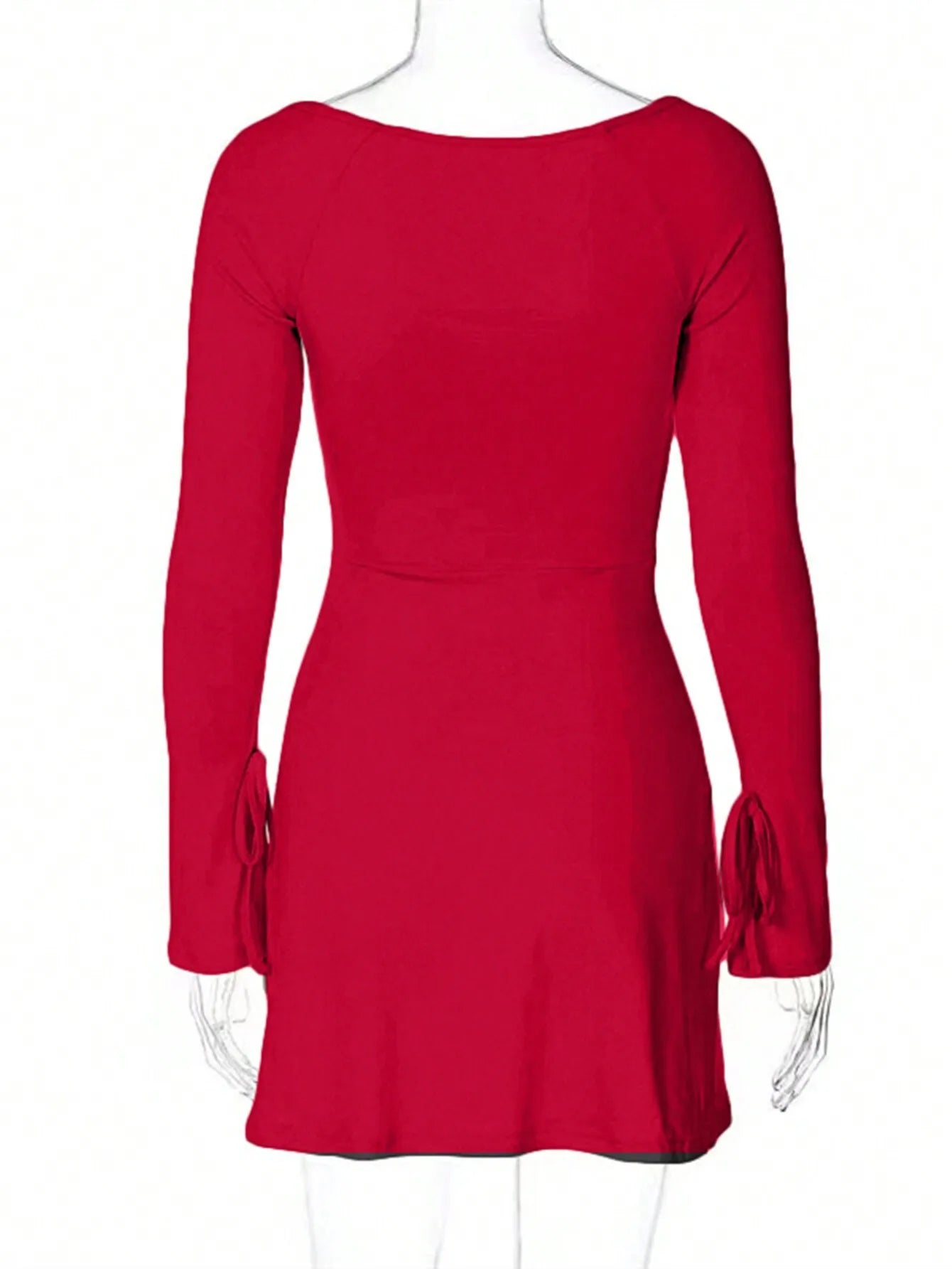 Glam Slit Long Sleeve Mini Dress