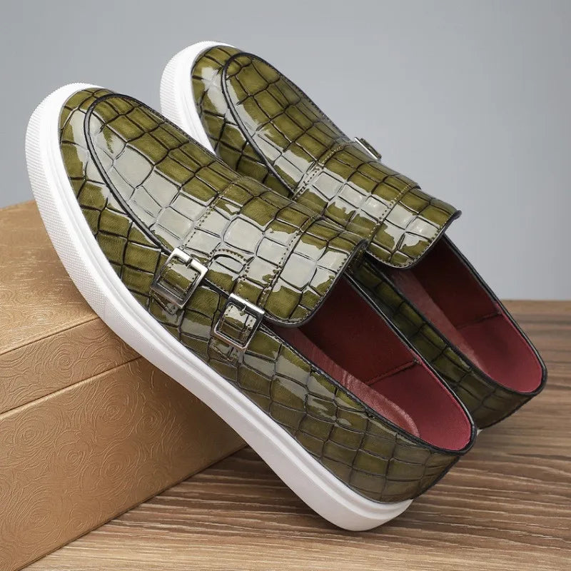 Alligator Monk Strap Dress Shoes