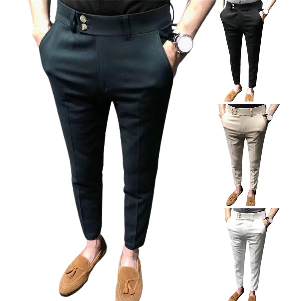 Sharp Line Slim Fit Suit Pants