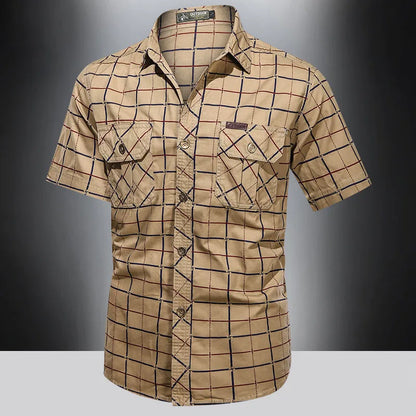 GridForm Cotton Checkered Work Shirt