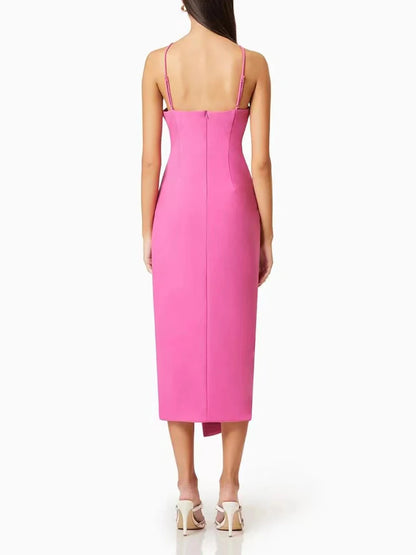 Petal Grace 3D Floral Midi Dress