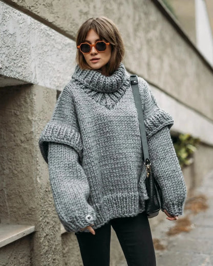 SnugCharm Oversized Winter Knit Sweater
