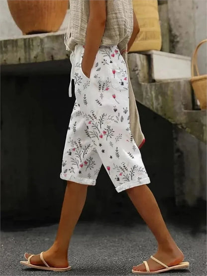 Boho Print Knee-Length Pants