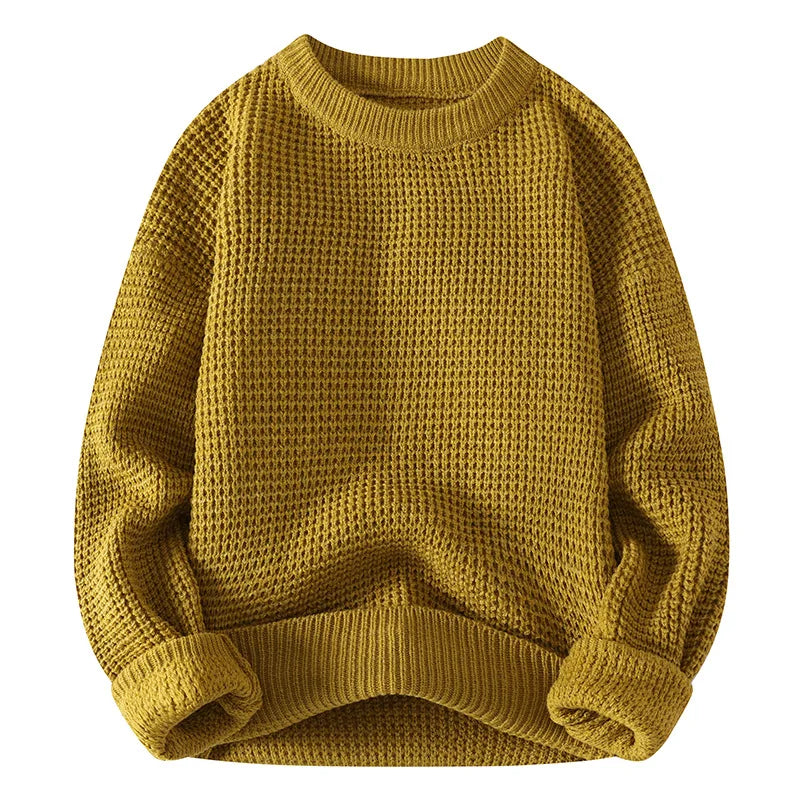 Men’s Solid Knit Pullover Sweater