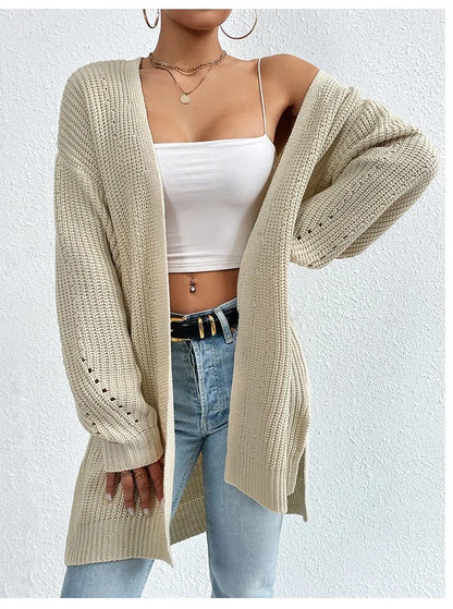 Luxe Ease Long Summer Knit Cardigan