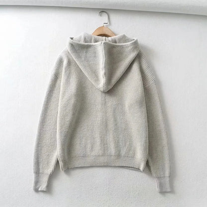 Cozy Drift Hooded Knit Cardigan
