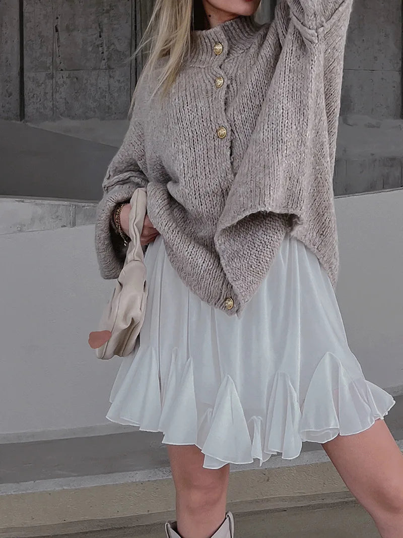 Casual Pure Color Cardigan