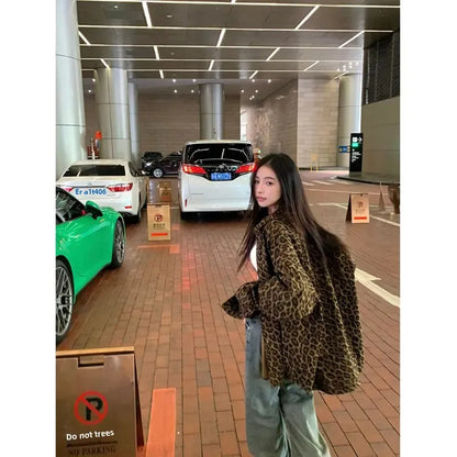 Women’s Leopard Print Shirt Jacket