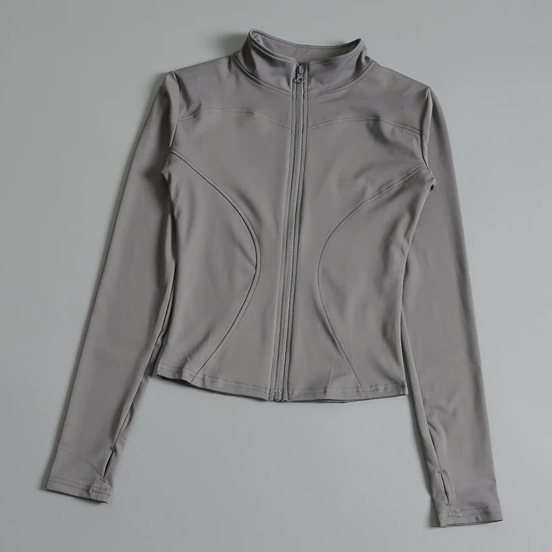 Women's Zip-Up Long Sleeve Yoga Fitness Jacket