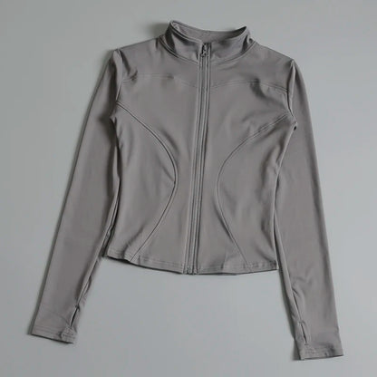 Women's Zip-Up Long Sleeve Yoga Fitness Jacket