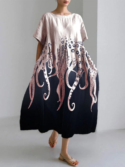 Sunny Vibes Printed Lounge Dress