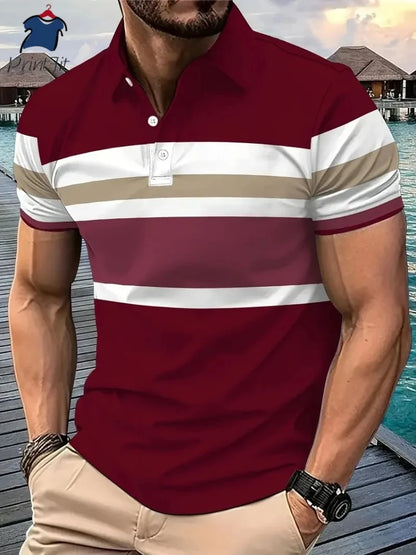 Neo Stripe Lapel 3D Summer Top