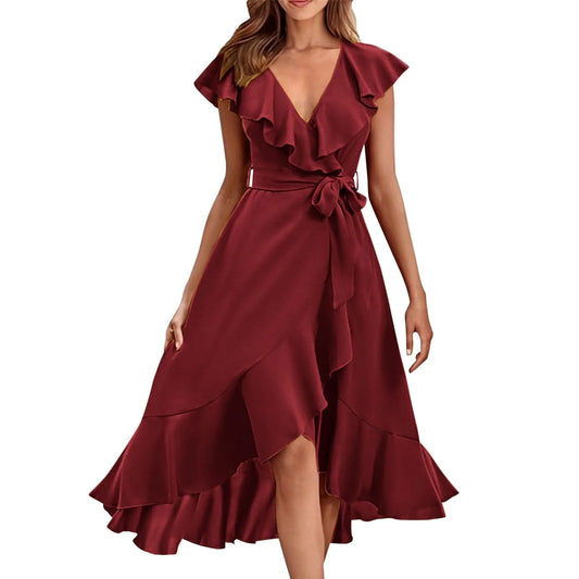 Boho Elegance Ruffle Dress