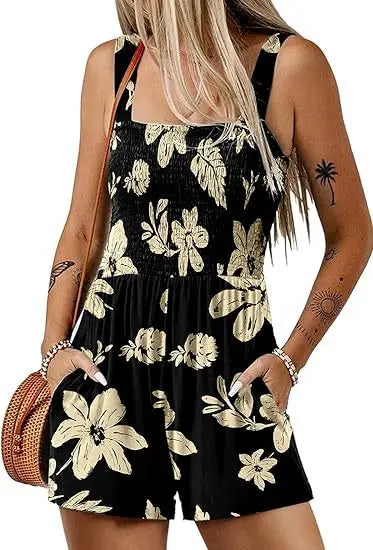 Trendy Square Neck Sleeveless Jumpsuit