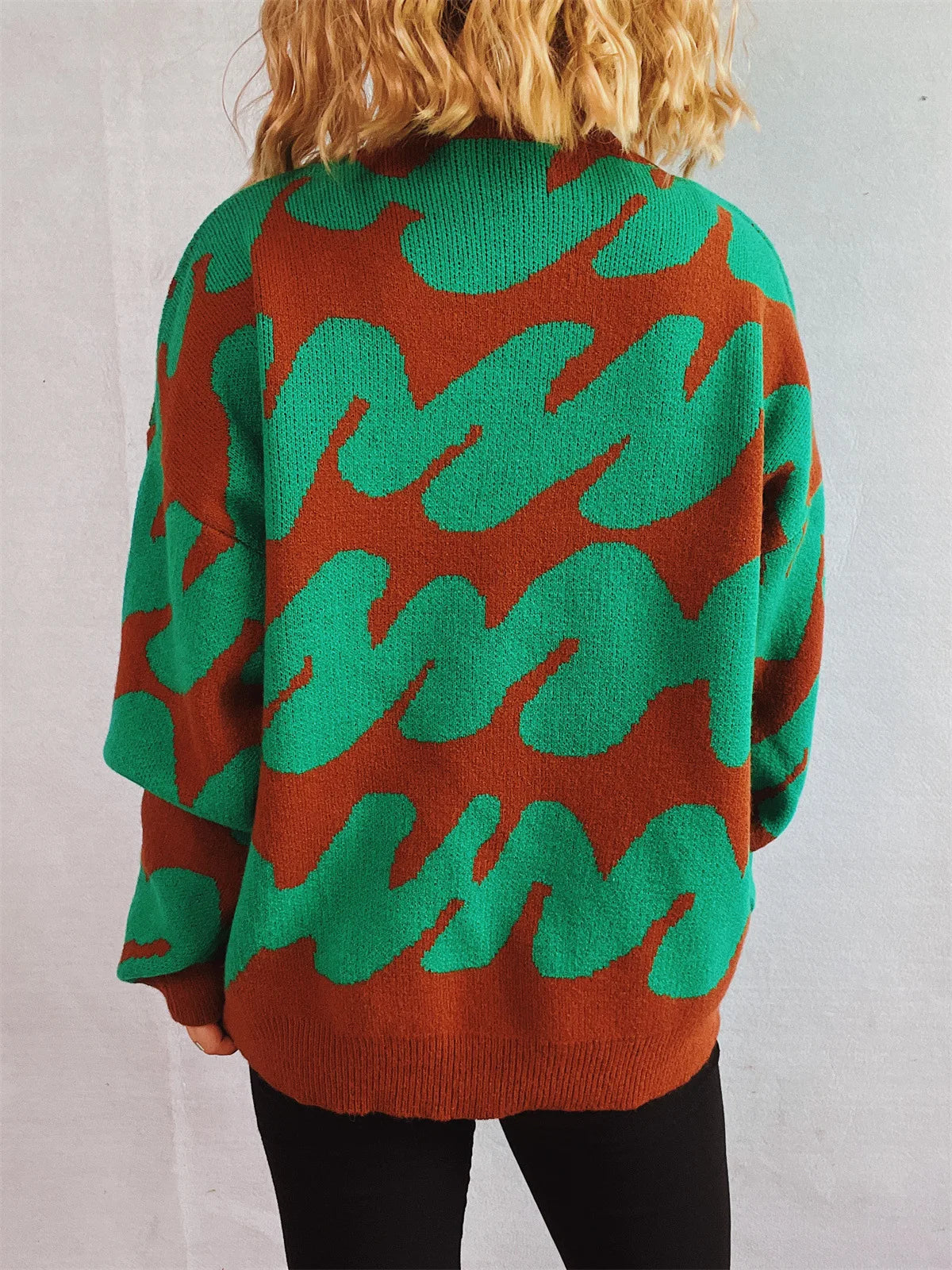Stripe Craft Patchwork Knit Pullover