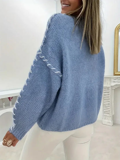 Vintage Elegance Casual Knit Sweater