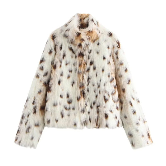 Euro Chic Faux Fur Effect Coat