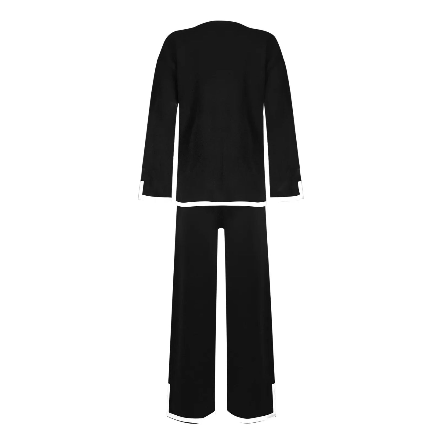 Knitted Women’s Trousers Suit — Two-Piece Set