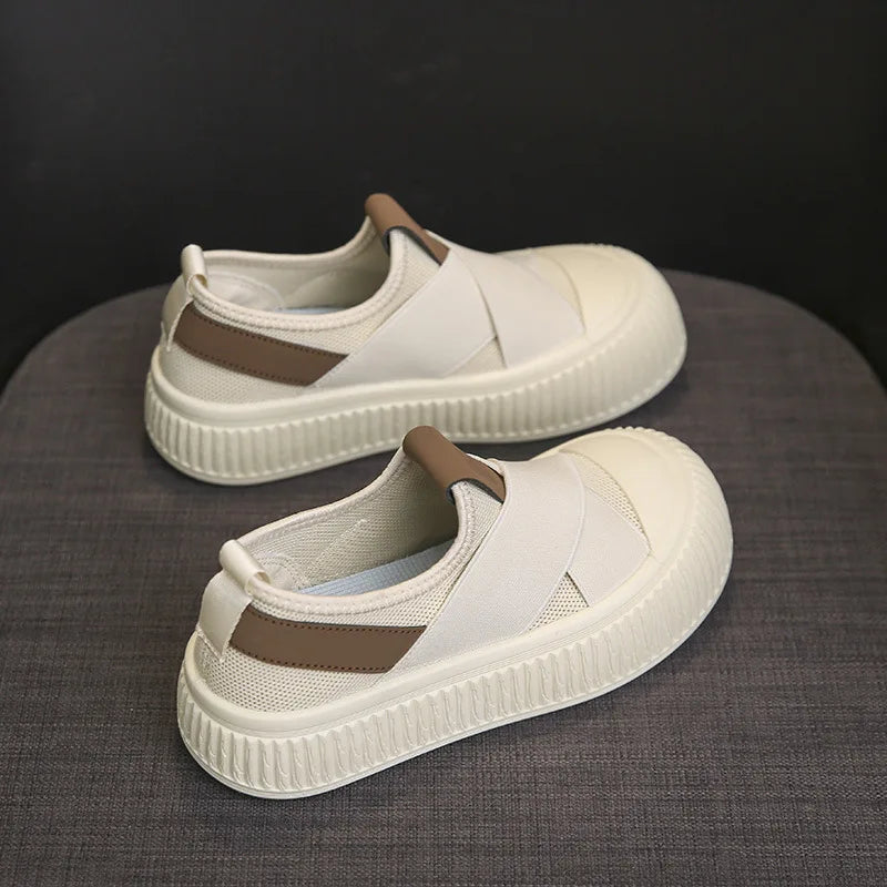 Platform Mesh Slip-On Sneakers