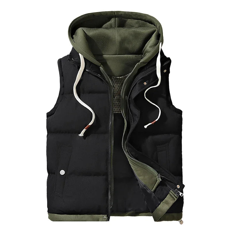 Style Hooded Cotton Vest Jacket