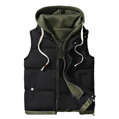 Style Hooded Cotton Vest Jacket
