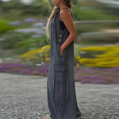 Effortless Charm V-Neck Jumpsuit