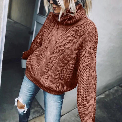 VintageSplice Thick Knit Turtleneck Sweater