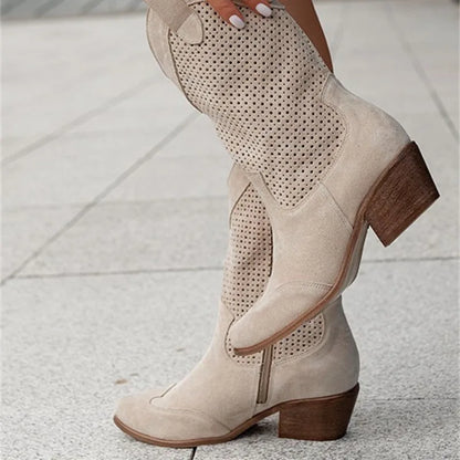 Floral Charm Thigh High Boots