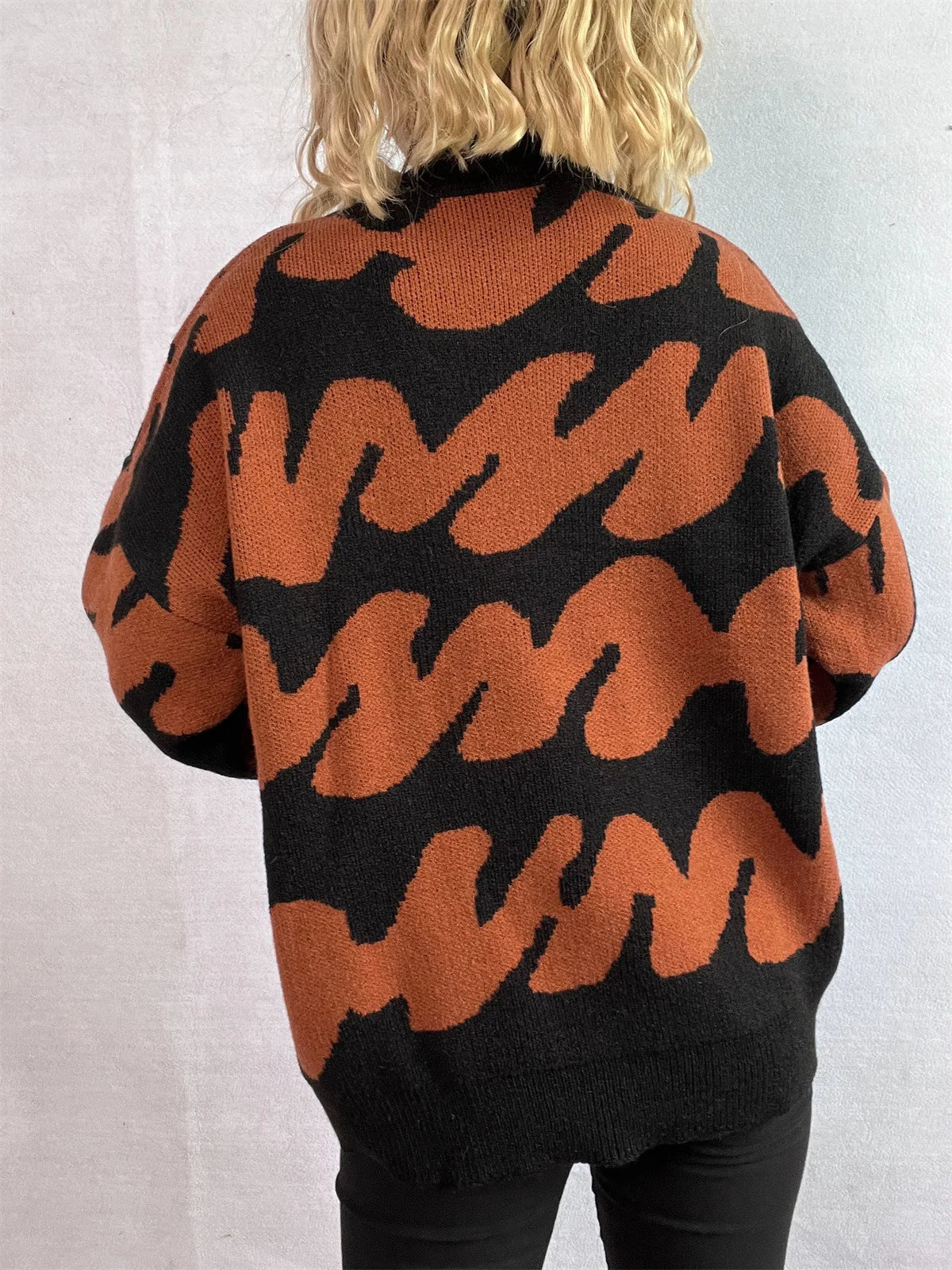 Stripe Craft Patchwork Knit Pullover