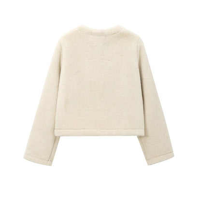 Thick Faux Fur Toggle Jacket