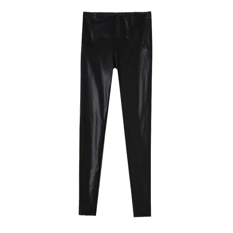 Lana Leather Fleece-Lined Pants