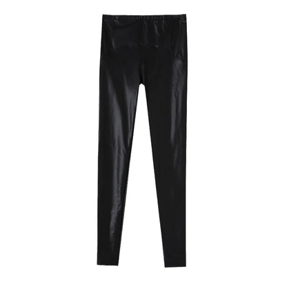 Lana Leather Fleece-Lined Pants