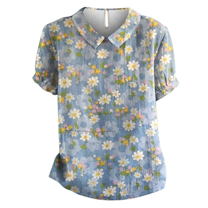 Boho Bloom Puff Sleeve Blouse