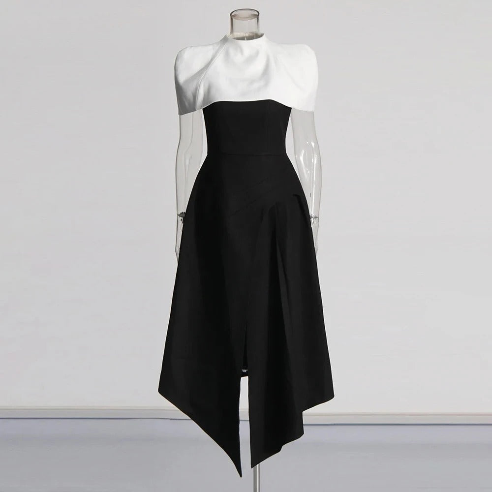 Elegant Slim Fit Square Neck Dress