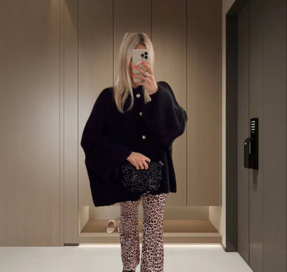 Women's Fashion Solid Color Casual Sweater Cardigan