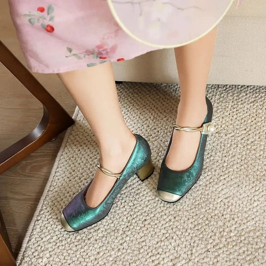 Elegant Charm Block Heel Pumps
