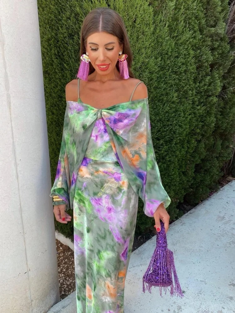 Sister Star Floral Halter Beach Dress