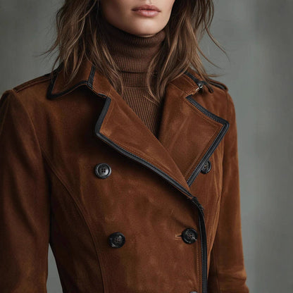 Women’s Fall & Winter Western-Style Suede Long Coat