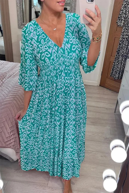 Effortless Boho Chic Floral Wrap Dress