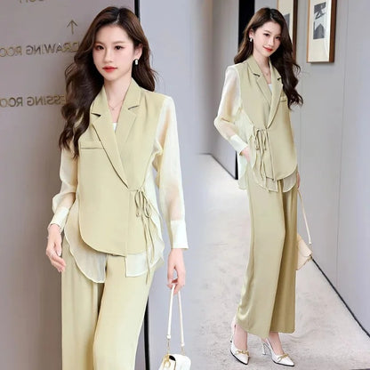 Spring Breeze Striped Two-Piece Suit