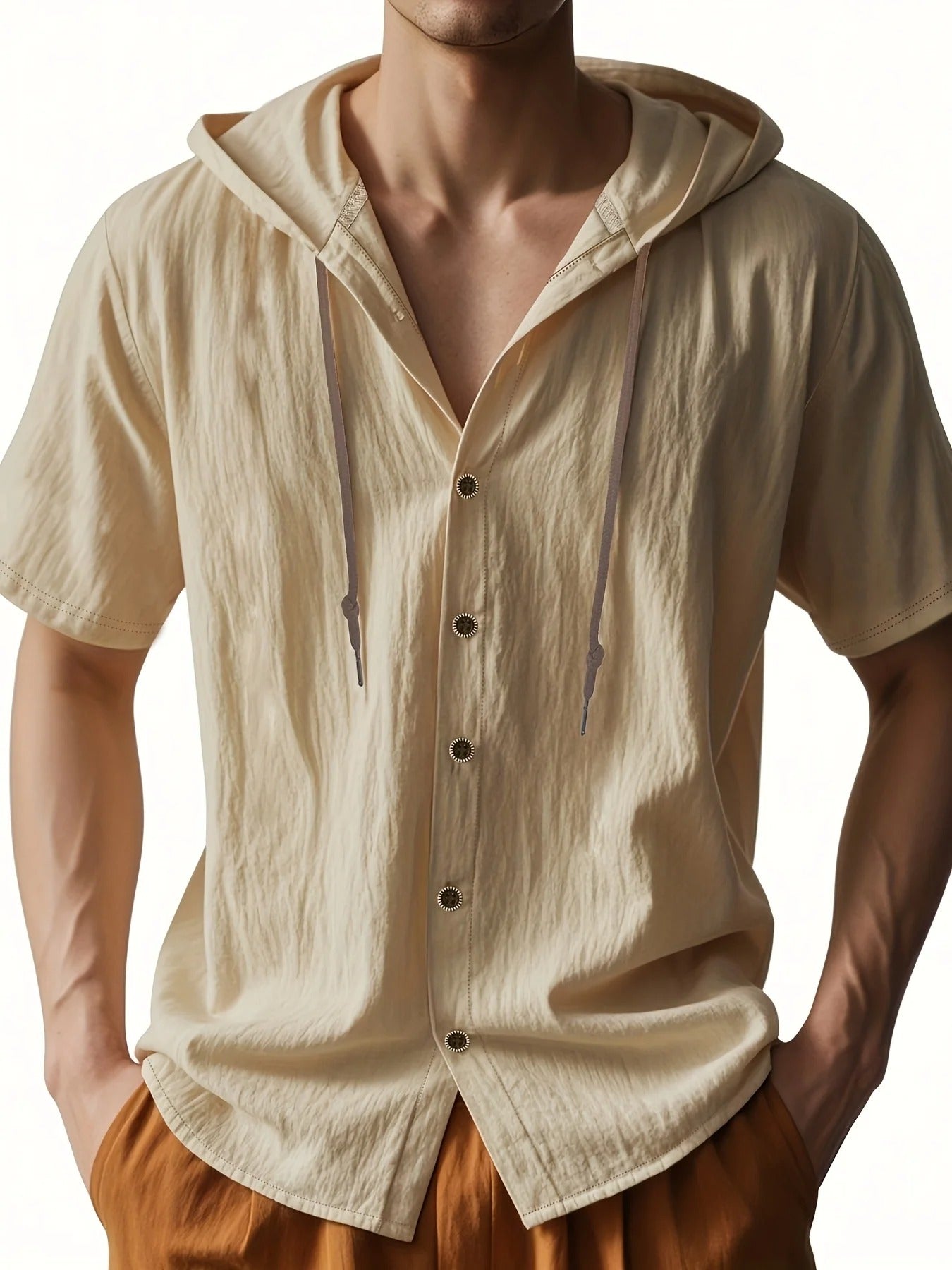 Lightweight Linen Hooded Summer Shirt