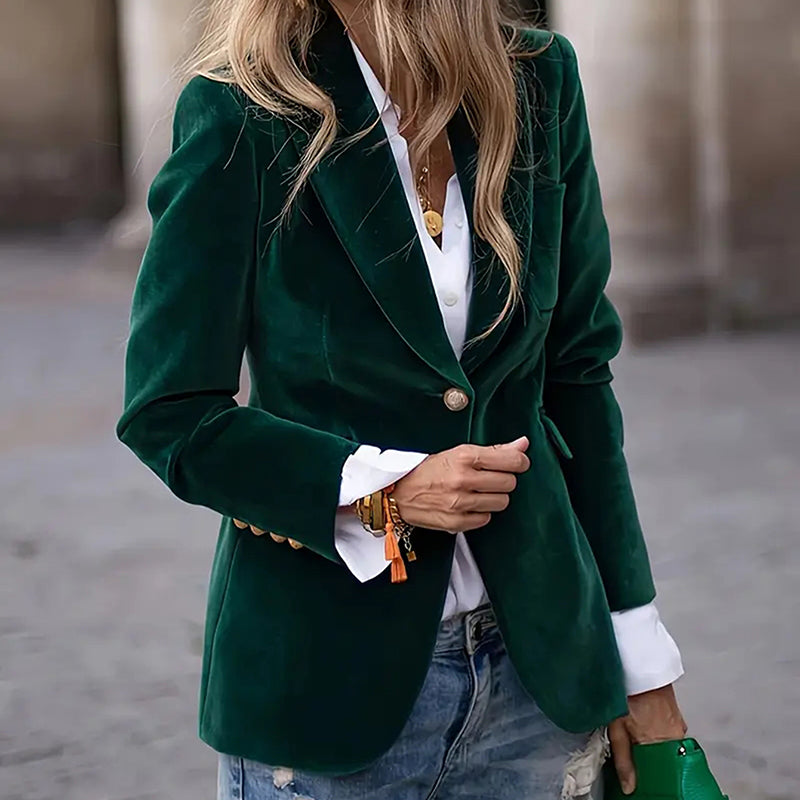 Women's Slim Fit Long Sleeve Formal Jacket