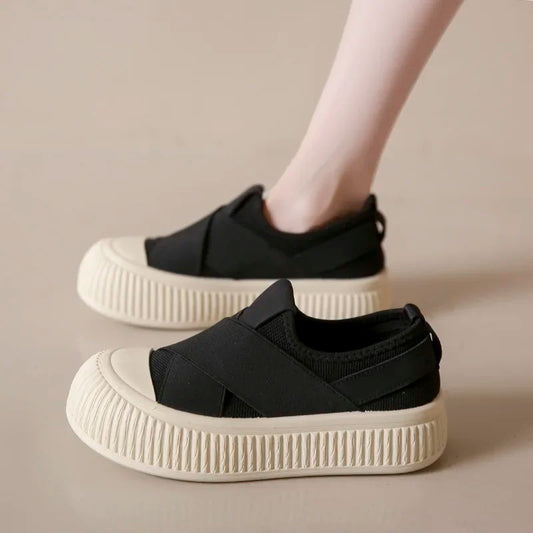 Platform Mesh Slip-On Sneakers