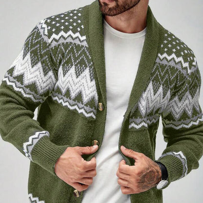Long-Sleeve Knitted Cardigan Coat Sweater