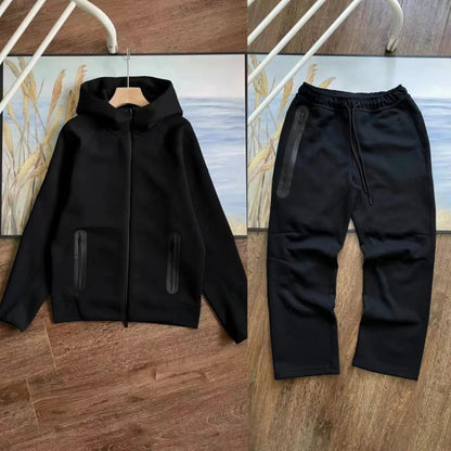 Casual Sports Hooded Jacket And Sweatpants