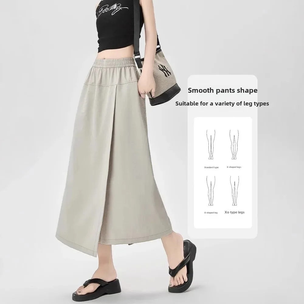 High Waist A-Line Wide Leg Pants