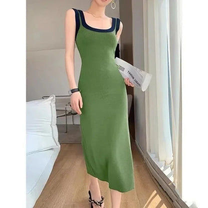 Stylish Black Knit Summer Dress